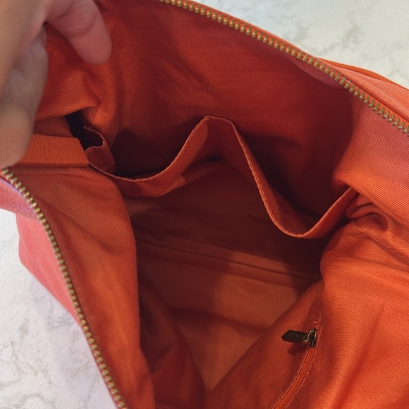 Fossil Vickery Pebbled Leather Shoulder Bag Coral - Picture 7 of 16